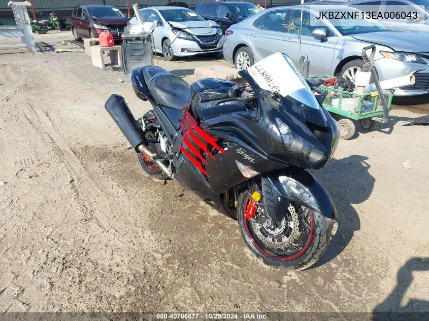 2014 Kawasaki Zx1400 F VIN: JKBZXNF13EA006043 Lot: 40706877