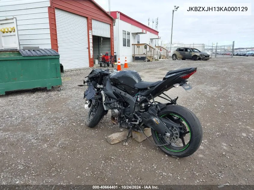 2019 Kawasaki Zx636 K VIN: JKBZXJH13KA000129 Lot: 40664401