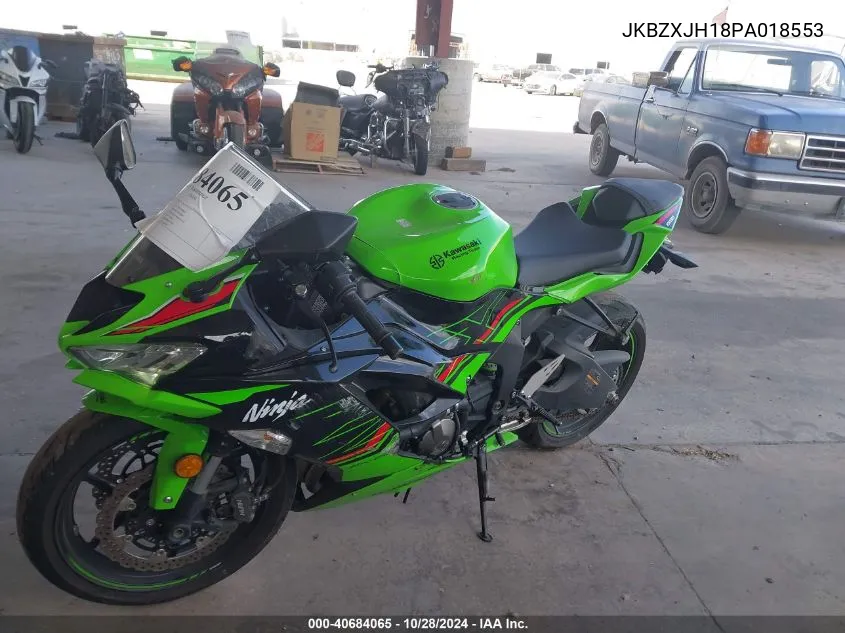 2023 Kawasaki Zx636 K VIN: JKBZXJH18PA018553 Lot: 40684065