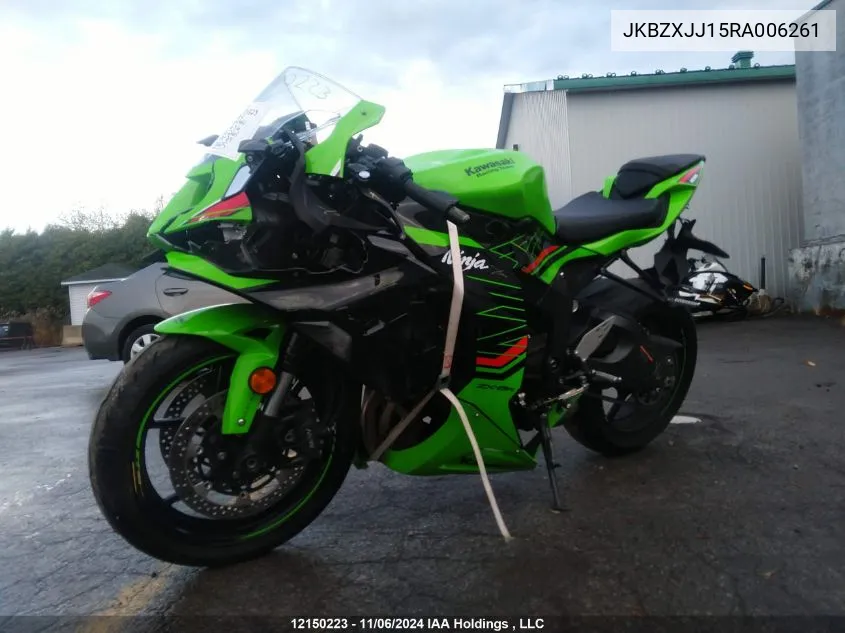 2024 Kawasaki Zx636 K VIN: JKBZXJJ15RA006261 Lot: 12150223