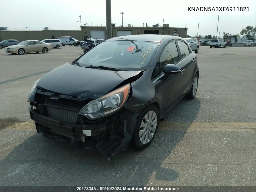 KNADN5A3XE6911821 2014 Kia Rio5 Ex