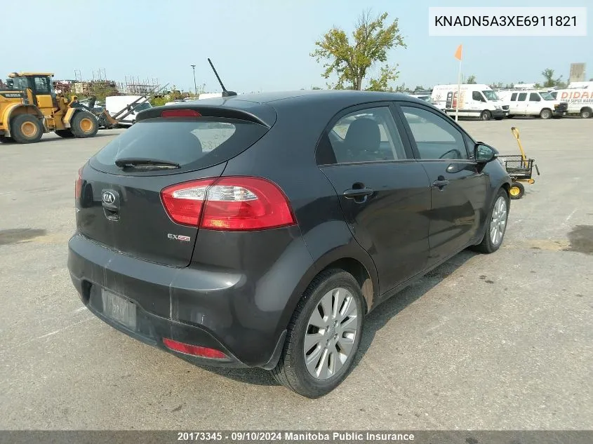 KNADN5A3XE6911821 2014 Kia Rio5 Ex