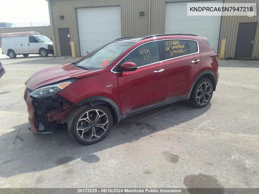 KNDPRCA65N7947218 2022 Kia Sportage Sx Turbo