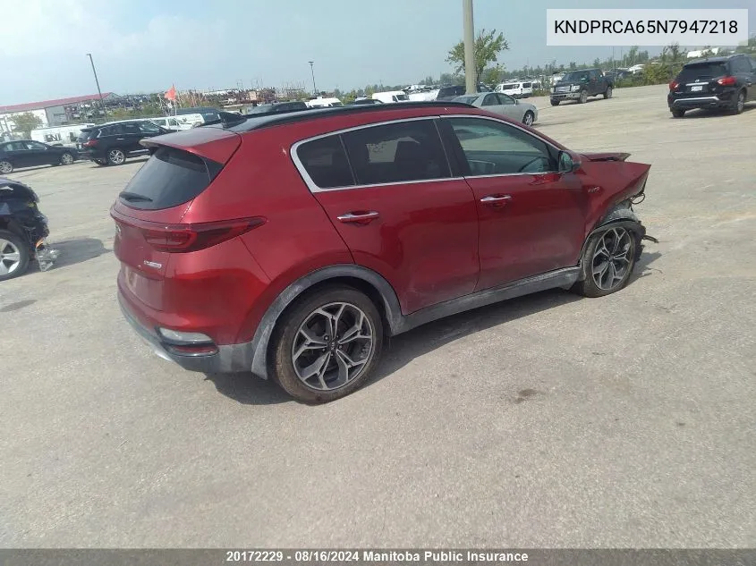 KNDPRCA65N7947218 2022 Kia Sportage Sx Turbo