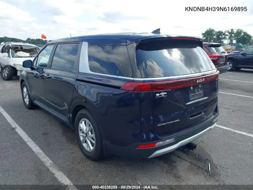 2022 Kia Carnival Mpv Lx Seat Package VIN: KNDNB4H39N6169895 Lot: 40238259