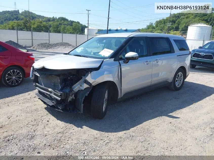 2023 Kia Carnival Mpv Lx Seat Package VIN: KNDNB4H38P6193124 Lot: 40293260