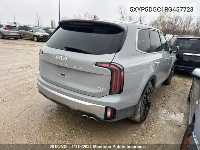 2024 Kia Telluride Sx Limited VIN: 5XYP5DGC1RG457723 Lot: 20182535