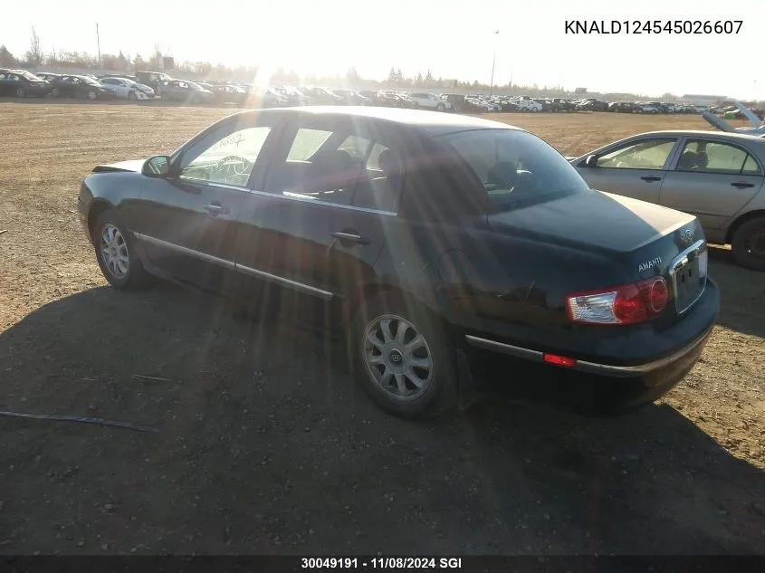 2004 Kia Amanti VIN: KNALD124545026607 Lot: 30049191