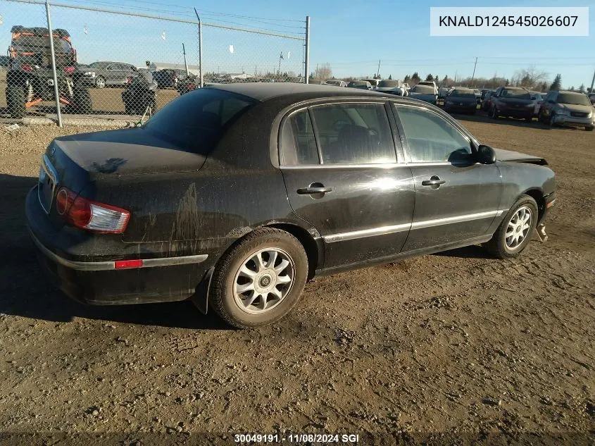 2004 Kia Amanti VIN: KNALD124545026607 Lot: 30049191