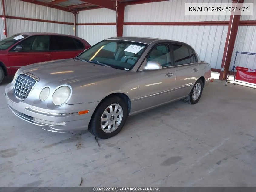 2004 Kia Amanti VIN: KNALD124945021474 Lot: 39227873