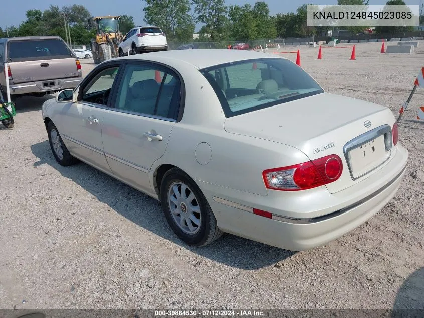 2004 Kia Amanti VIN: KNALD124845023085 Lot: 39864536