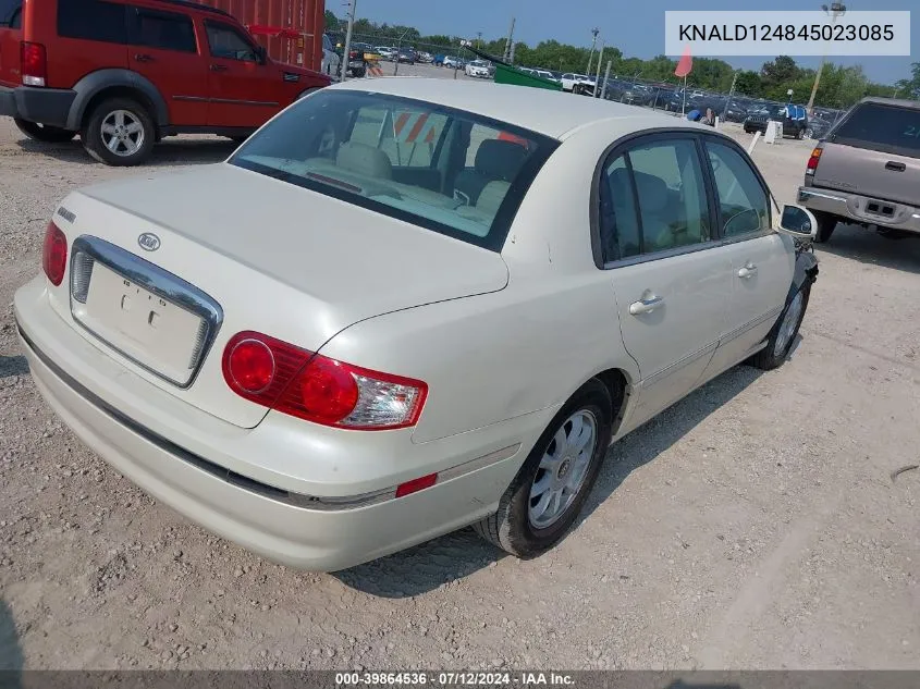 2004 Kia Amanti VIN: KNALD124845023085 Lot: 39864536