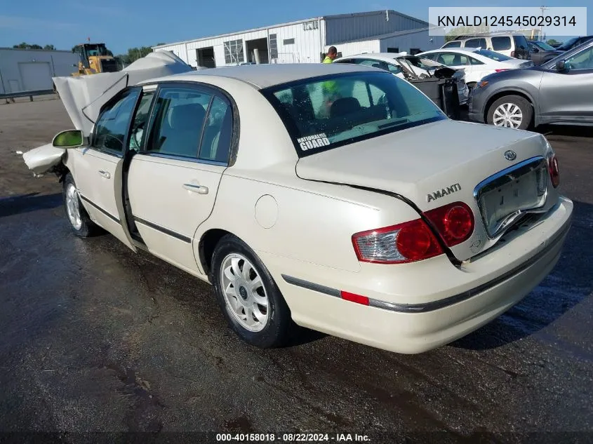 2004 Kia Amanti VIN: KNALD124545029314 Lot: 40158018