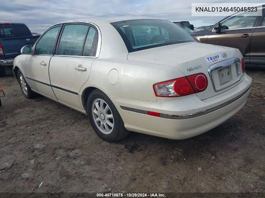 2004 Kia Amanti VIN: KNALD124645045523 Lot: 40710675