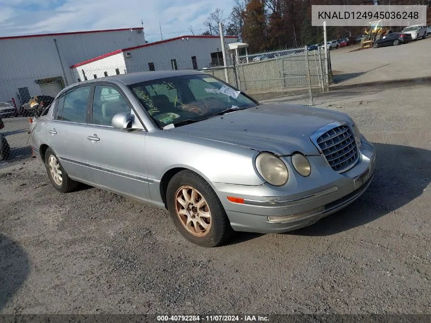 2004 Kia Amanti Base (A5) VIN: KNALD124945036248 Lot: 40792284