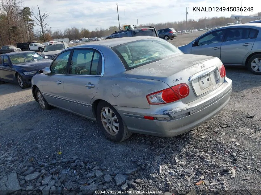 2004 Kia Amanti Base (A5) VIN: KNALD124945036248 Lot: 40792284