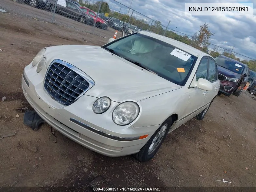 2005 Kia Amanti VIN: KNALD124855075091 Lot: 40580391