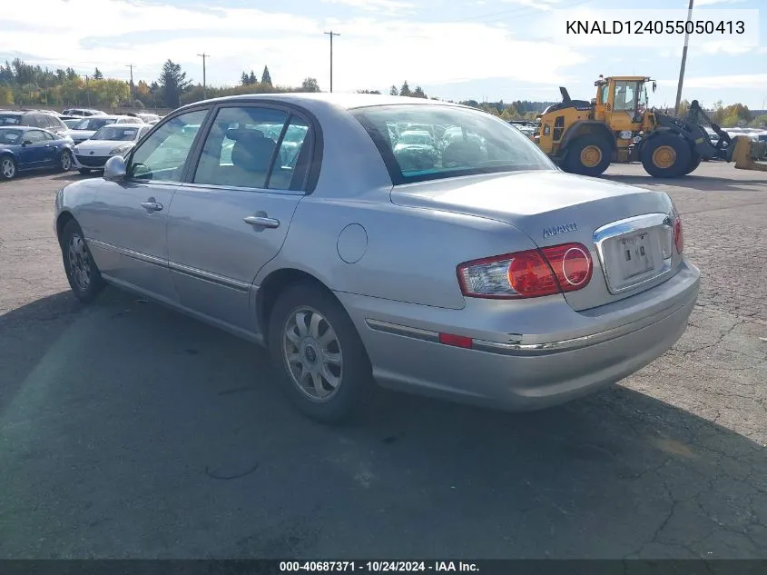 2005 Kia Amanti VIN: KNALD124055050413 Lot: 40687371