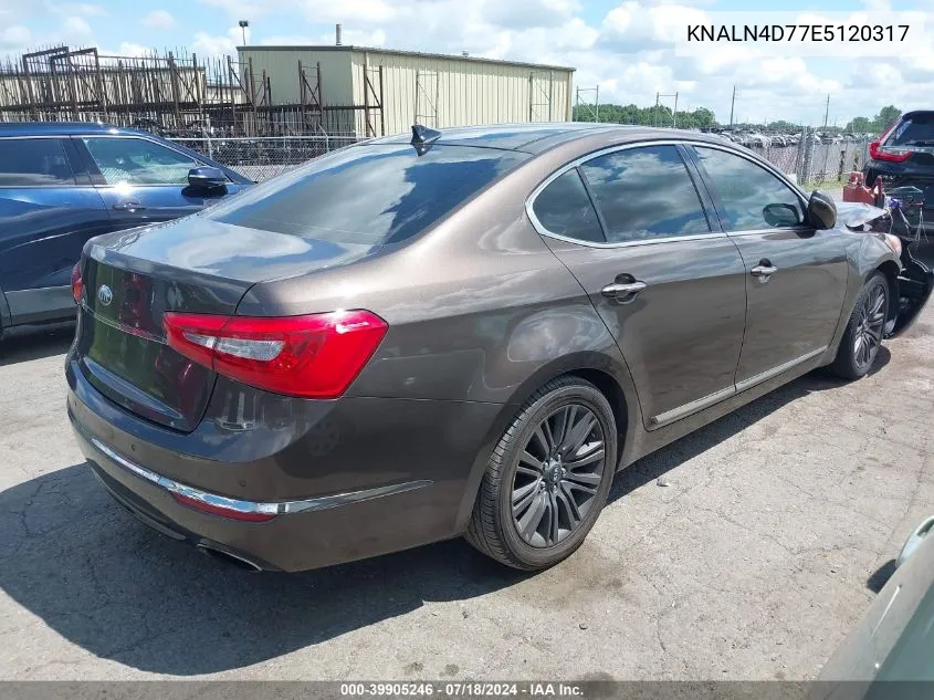 2014 Kia Cadenza Premium VIN: KNALN4D77E5120317 Lot: 39905246