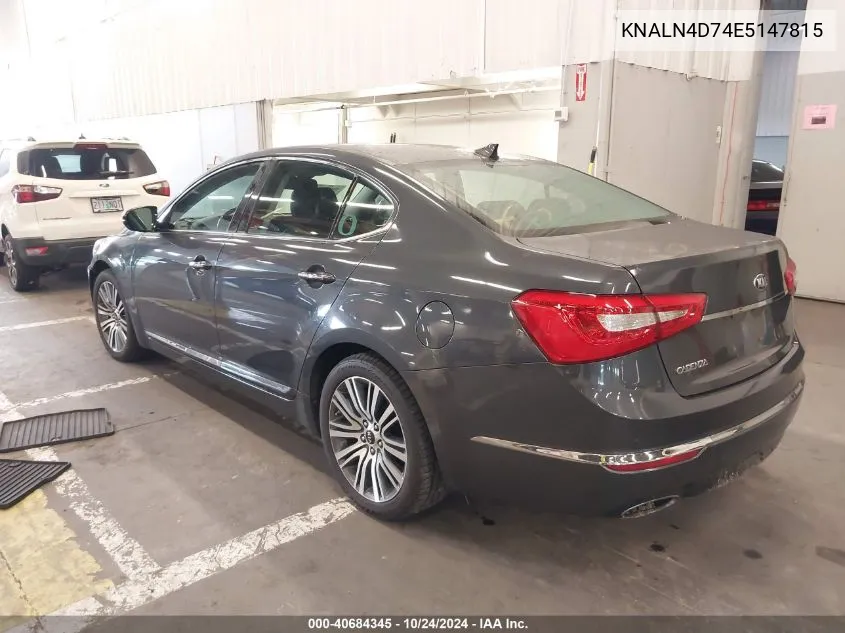 2014 Kia Cadenza Premium VIN: KNALN4D74E5147815 Lot: 40684345