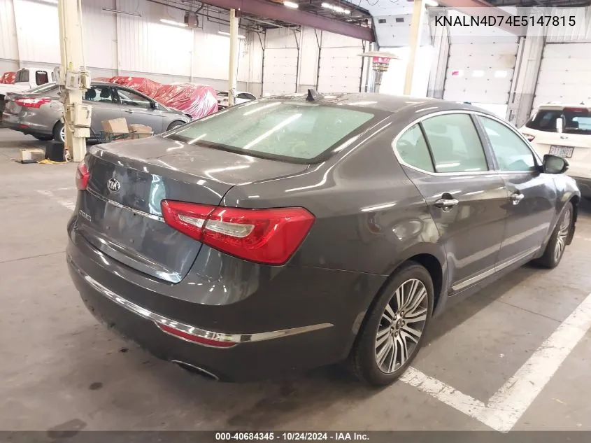 2014 Kia Cadenza Premium VIN: KNALN4D74E5147815 Lot: 40684345