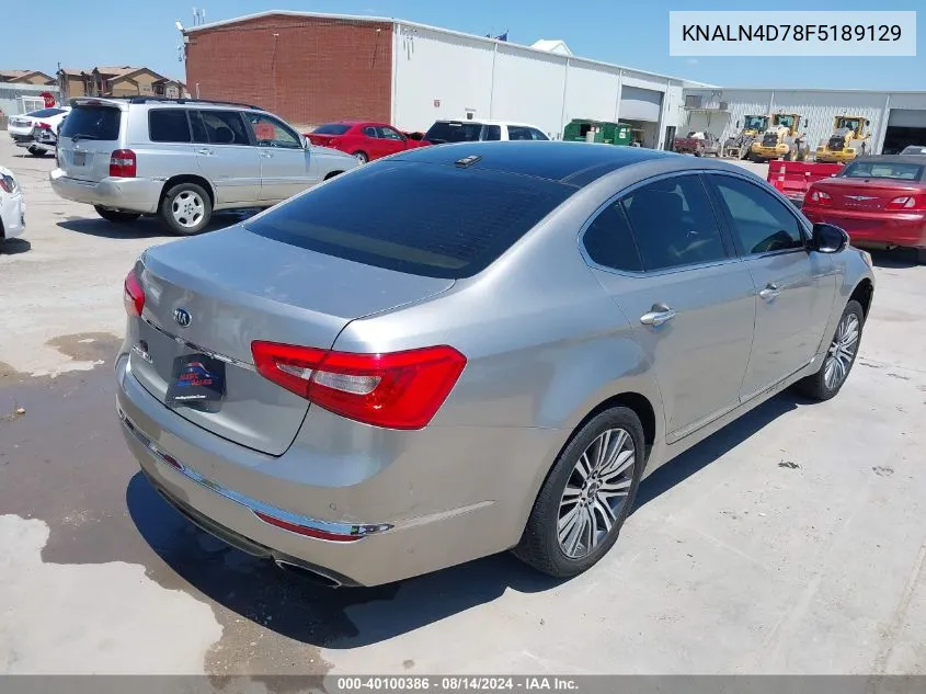 2015 Kia Cadenza Premium VIN: KNALN4D78F5189129 Lot: 40100386