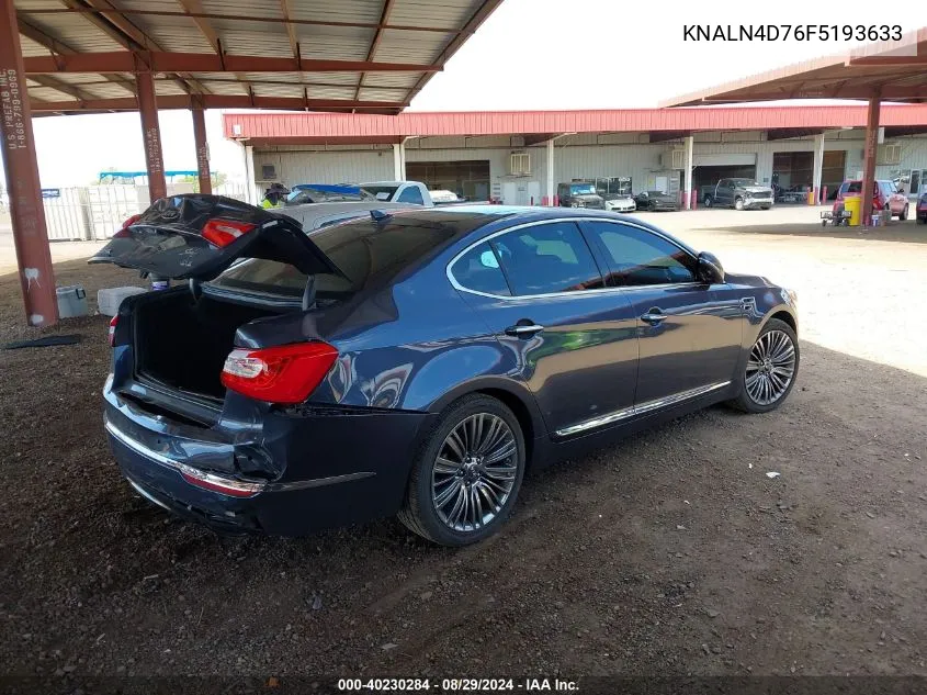 2015 Kia Cadenza Limited VIN: KNALN4D76F5193633 Lot: 40230284