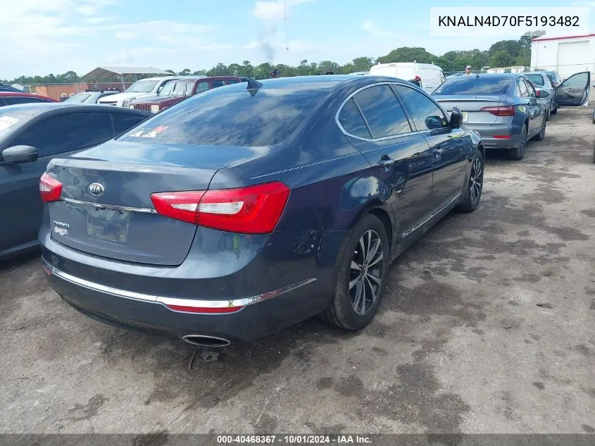 2015 Kia Cadenza Premium/Limited VIN: KNALN4D70F5193482 Lot: 40468367