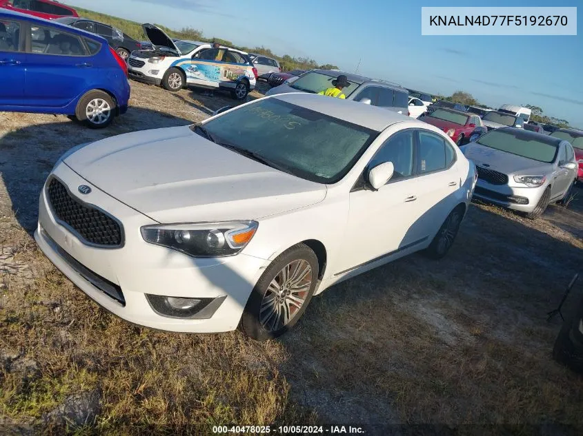 KNALN4D77F5192670 2015 Kia Cadenza Premium/Limited