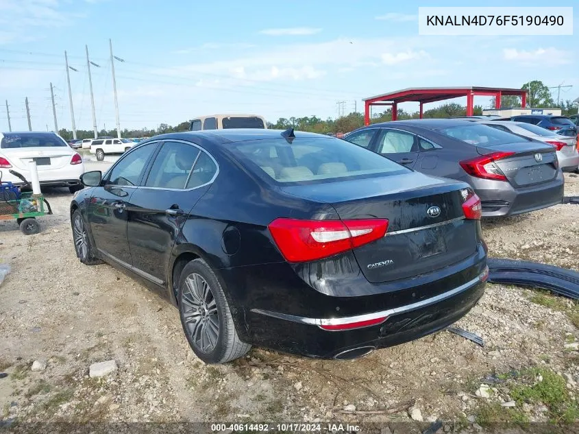 2015 Kia Cadenza Premium VIN: KNALN4D76F5190490 Lot: 40614492