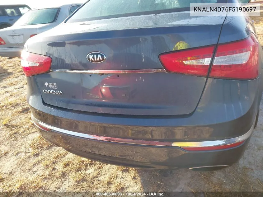 2015 Kia Cadenza Premium/Limited VIN: KNALN4D76F5190697 Lot: 40630093