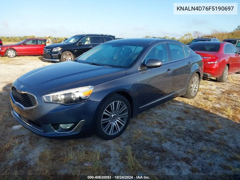 2015 Kia Cadenza Premium/Limited VIN: KNALN4D76F5190697 Lot: 40630093