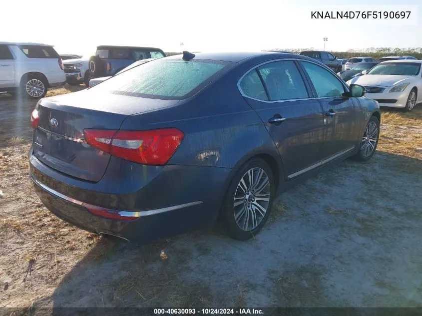 2015 Kia Cadenza Premium/Limited VIN: KNALN4D76F5190697 Lot: 40630093