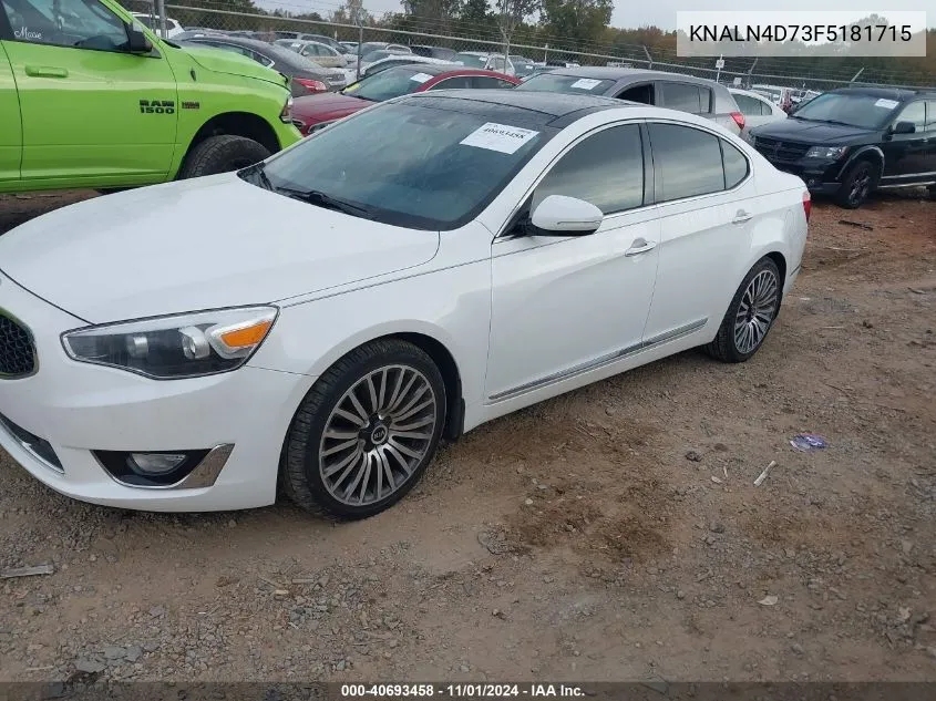 2015 Kia Cadenza Premium VIN: KNALN4D73F5181715 Lot: 40693458