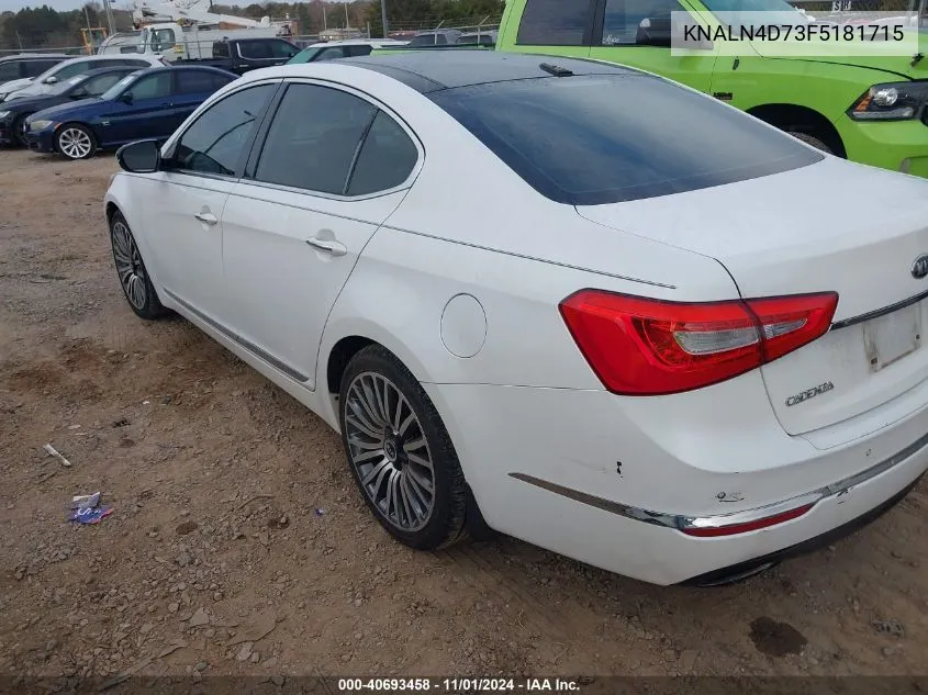 2015 Kia Cadenza Premium VIN: KNALN4D73F5181715 Lot: 40693458