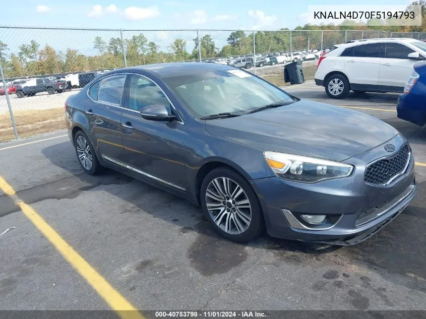 2015 Kia Cadenza Premium VIN: KNALN4D70F5194793 Lot: 40753798