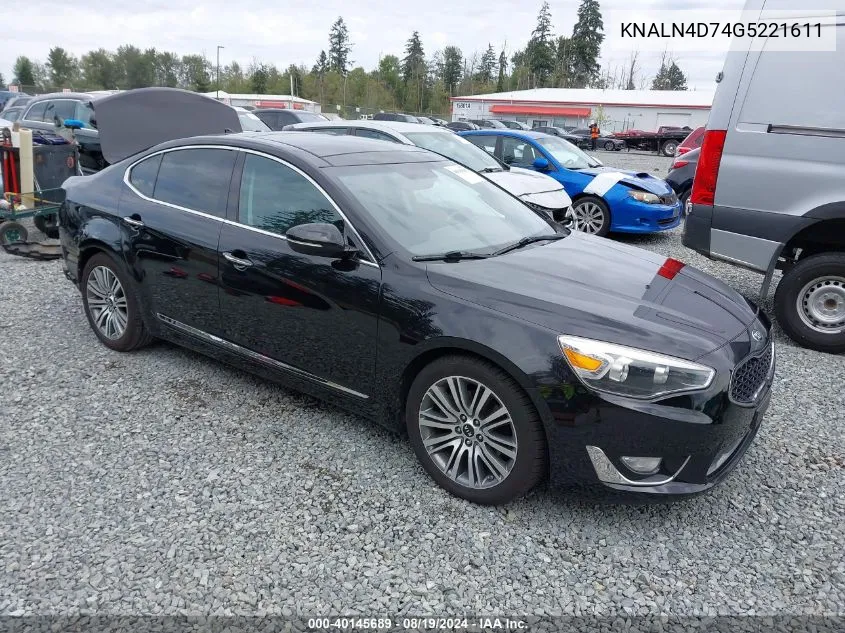 KNALN4D74G5221611 2016 Kia Cadenza Premium