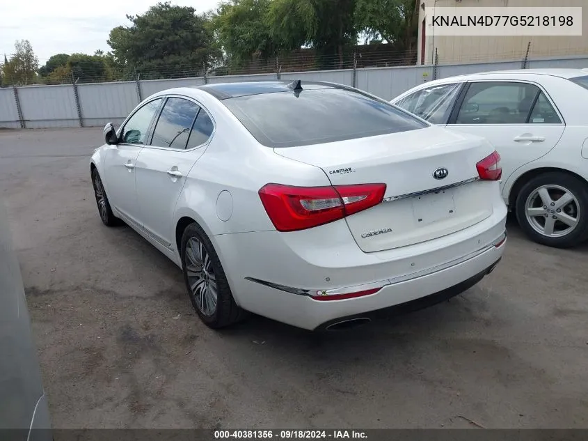 2016 Kia Cadenza Premium VIN: KNALN4D77G5218198 Lot: 40381356