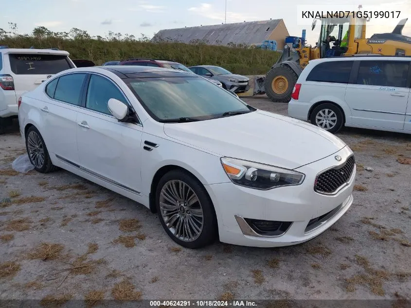 2016 Kia Cadenza Limited VIN: KNALN4D71G5199017 Lot: 40624291