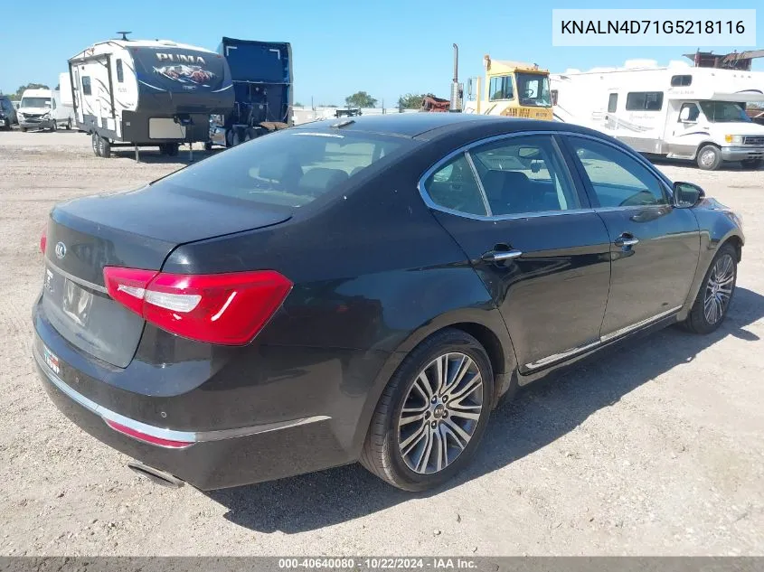 2016 Kia Cadenza Premium VIN: KNALN4D71G5218116 Lot: 40640080