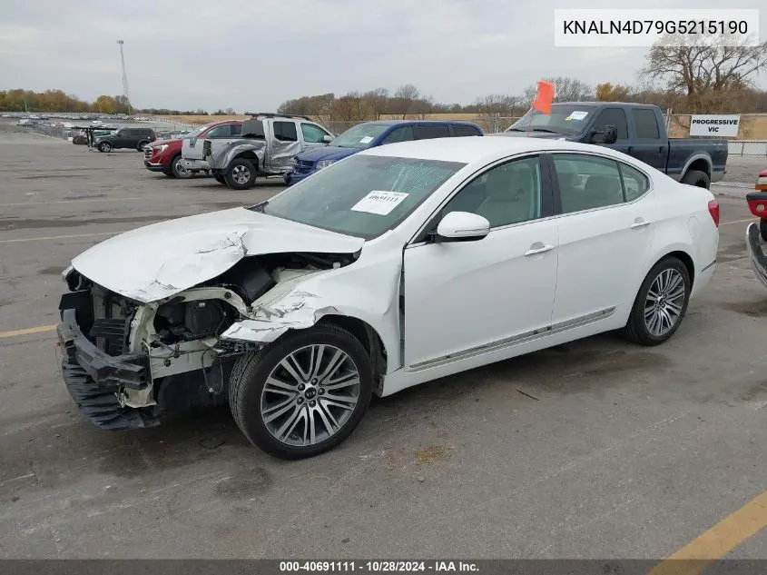 2016 Kia Cadenza VIN: KNALN4D79G5215190 Lot: 40691111