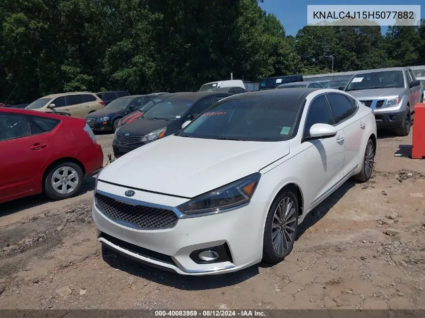 KNALC4J15H5077882 2017 Kia Cadenza Premium