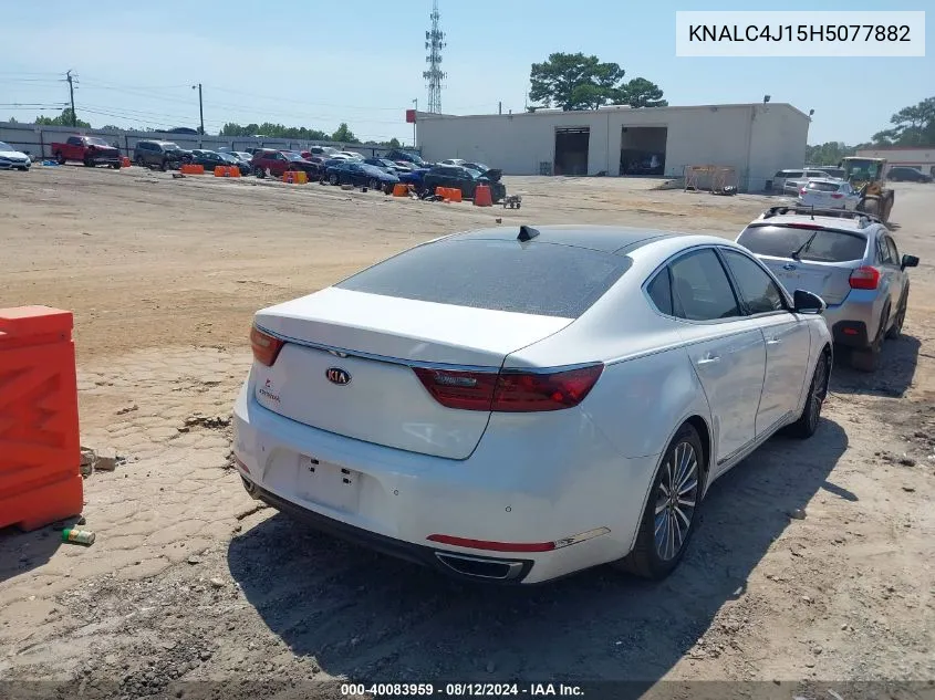 2017 Kia Cadenza Premium VIN: KNALC4J15H5077882 Lot: 40083959