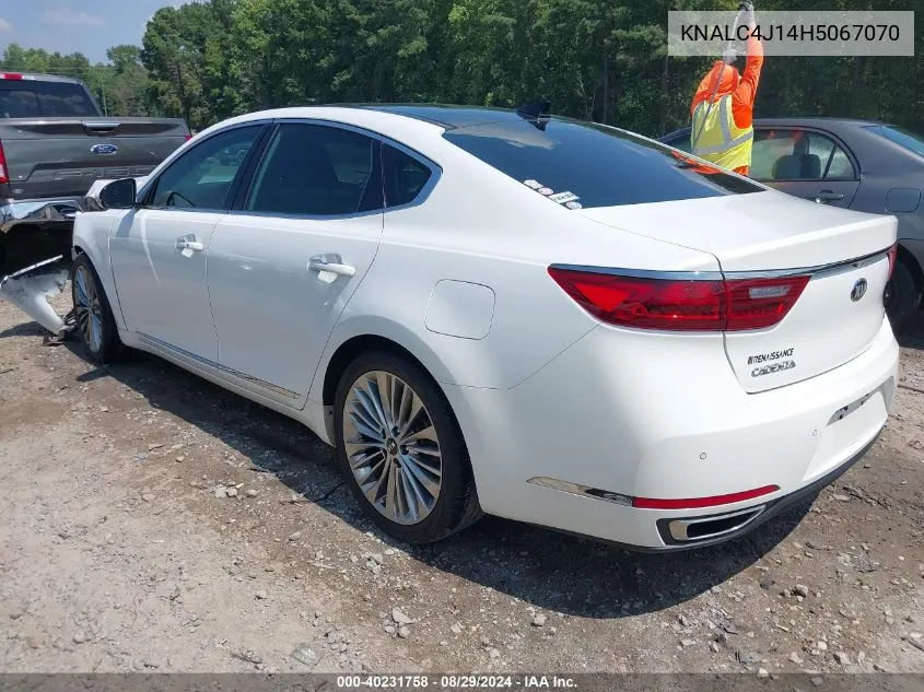 2017 Kia Cadenza Limited VIN: KNALC4J14H5067070 Lot: 40231758