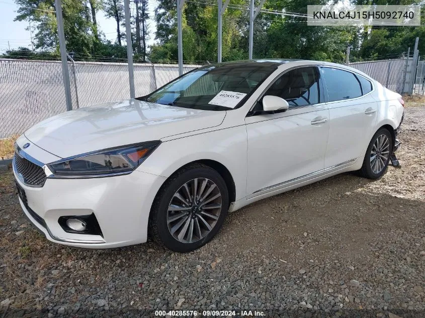 KNALC4J15H5092740 2017 Kia Cadenza Premium