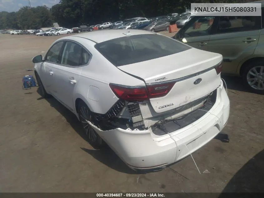 KNALC4J15H5080331 2017 Kia Cadenza Premium/Limited/Technolog