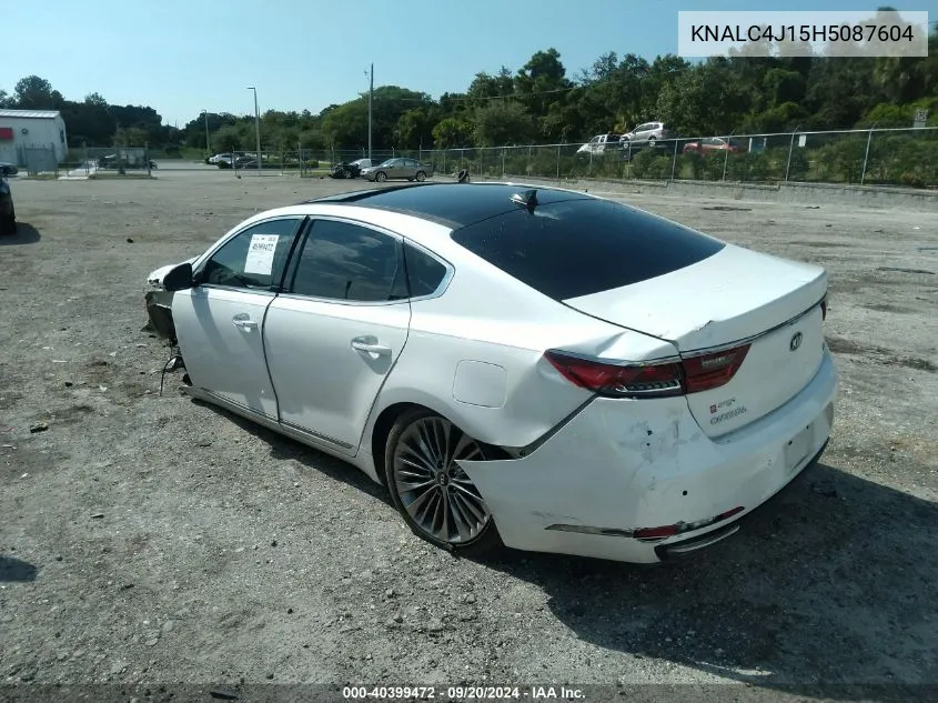 2017 Kia Cadenza Limited VIN: KNALC4J15H5087604 Lot: 40399472