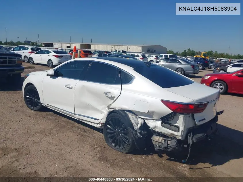 2017 Kia Cadenza Premium/Limited/Technology VIN: KNALC4J18H5083904 Lot: 40440303