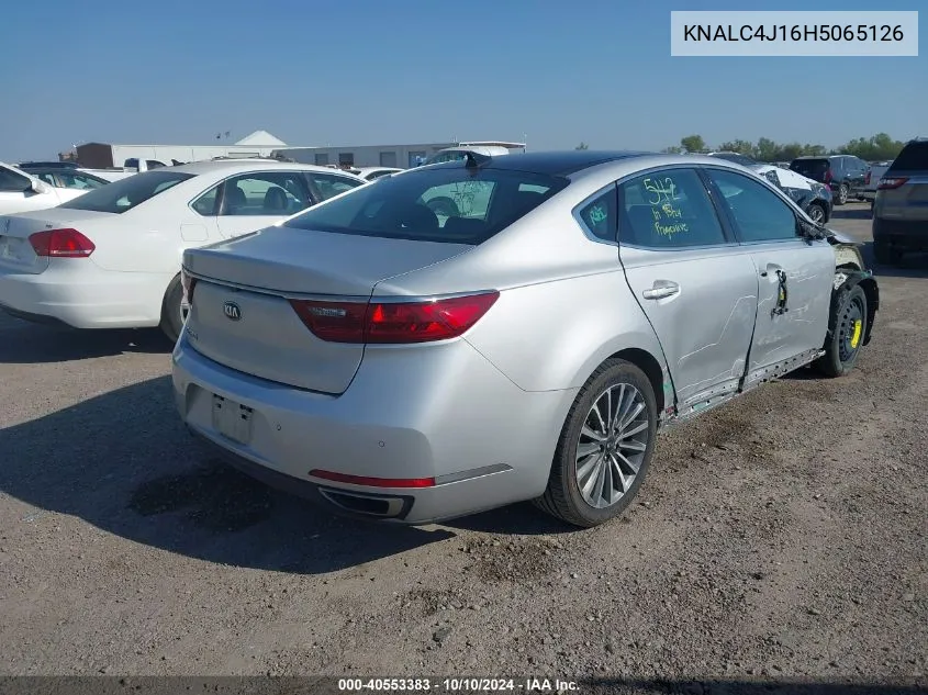 2017 Kia Cadenza Premium VIN: KNALC4J16H5065126 Lot: 40553383