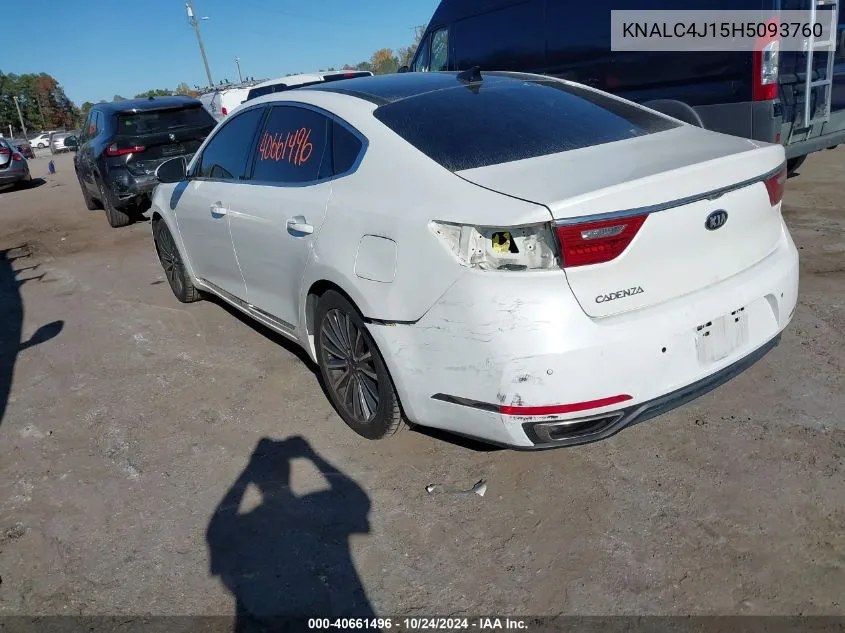 2017 Kia Cadenza Premium VIN: KNALC4J15H5093760 Lot: 40661496